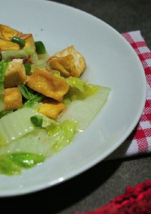Foto resep Tumis sawi tahu