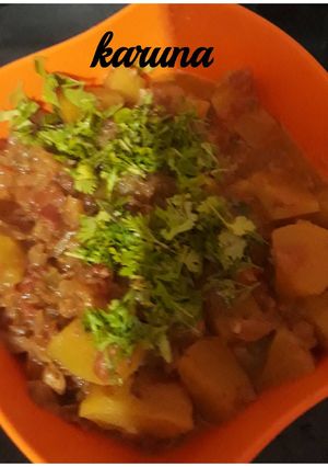 A picture of Pumking gravy sabji.