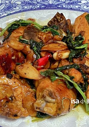 香噴噴熱炒 三杯雞 的食譜成品照片