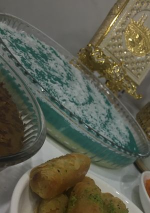 صورة لوصفة حلى السميد الملون