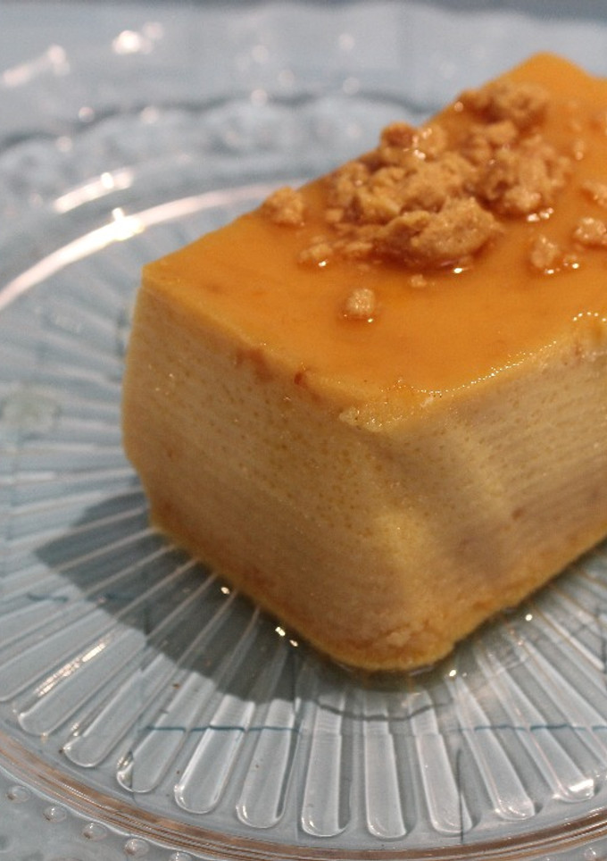 Una foto de Flan de turrón
