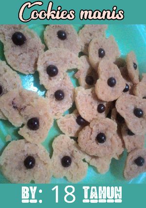 Foto resep Cookies manis 3 bahan no oven