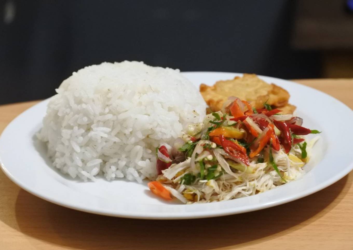 Potongan fillet ayam dengan saus matte