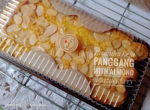 Foto resep Brownies Keju Panggang with Almond Slice ala #boluzaza