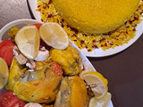 کته مرغ زعفرانی