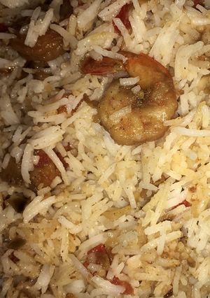 صورة لوصفة رز بالروبيان