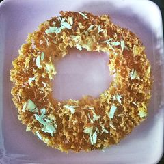A picture of Ghevar- Authentic Rajasthani sweet.