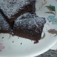 A picture of Fugdy chocalate brownie.