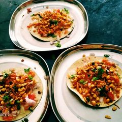 A picture of Papad chat.