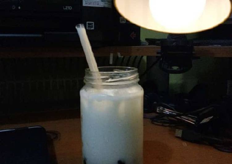 Boba milk ice