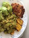 Pollo apanado el la olla Air fryer