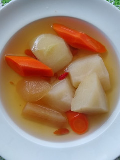 佛手瓜蘋果胡蘿蔔湯 的食譜成品照片