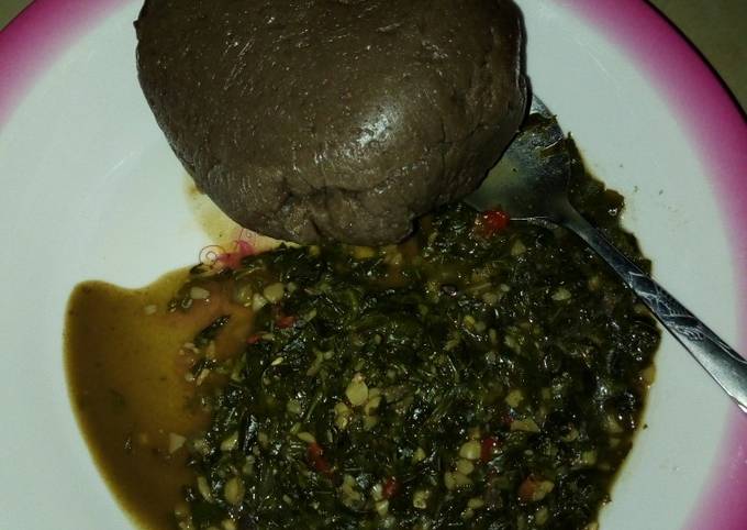 Simple Way to Prepare Homemade Amala da miyan lalo