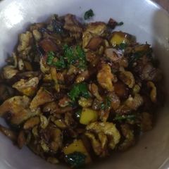 A picture of Banana peel bhujiya.