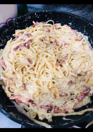 Una foto de Espaguetis a la carbonara