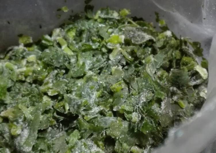 Steps to Prepare Quick Freeze green coriander leaves