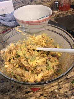 A picture of Mike’s curry tuna salad.