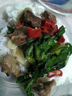 Foto resep Tumis daging & pokcoy