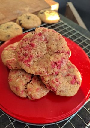 Une photo de Cookies à la praline rose