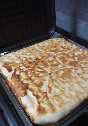 Una foto de Tarta jamón y queso sin horno