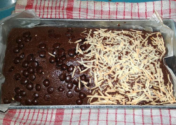 Brownies coklat putih telur