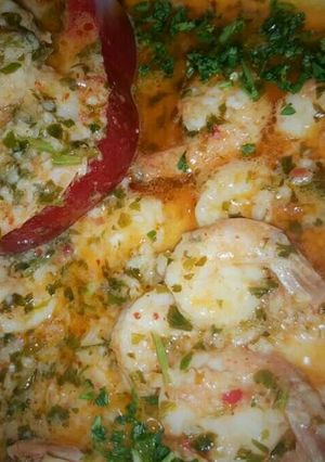 صورة لوصفة القريدس المطبوخ بشطه🍤