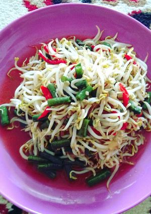 Foto resep Tumis Tauge Kacang Panjang + Teri Medan