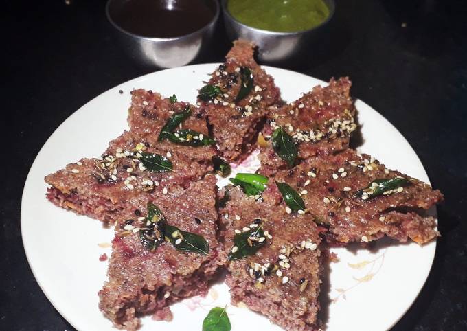 Recipe of Favorite Ragi Veg Dhokla