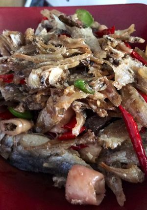 Foto resep Teri cumi asin oseng pedas