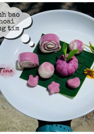 Hình của món Bánh bao khoai lang tím.
