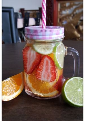 Hình của món #Detox 7 - Thải độc cho Dạ Dày, đẹp da [Cam, Chanh, Dâu tây].