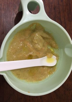 Foto resep MPASI 6m+ Puree kentang, wortel & brokoli