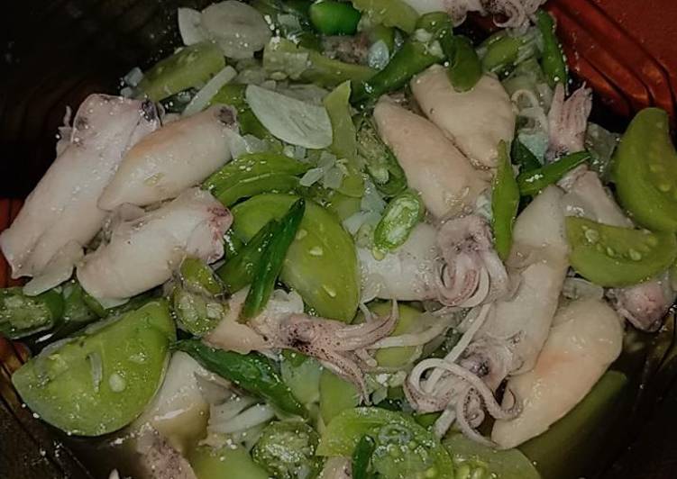 Resep Cumi  asin  tumis cabe hijau Kekinian