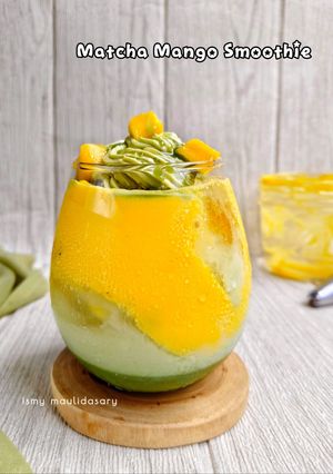 Foto resep Matcha Mango Smoothie dengan Krim Matcha