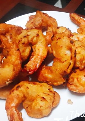 Hình của món Tôm lăn bột.