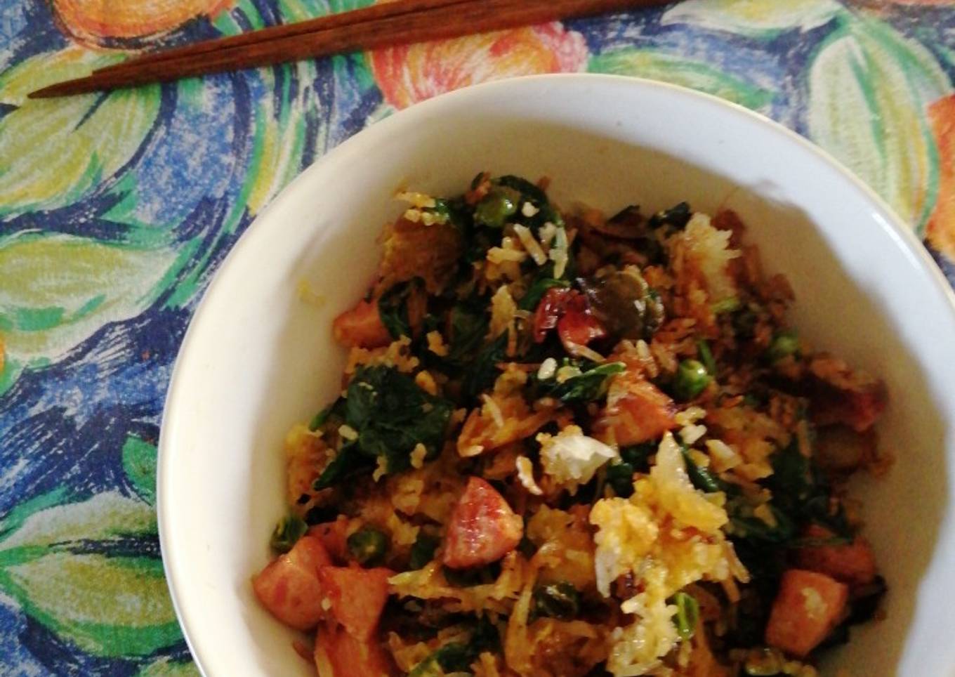 Arroz frito tostado