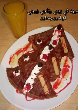 صورة لوصفة كريب الشوكولاته