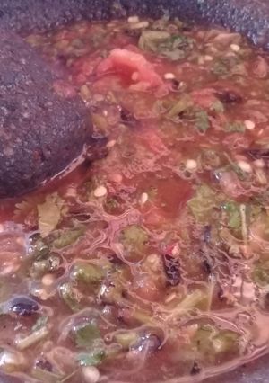 Una foto de Salsa de molcajete
