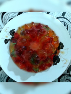 عکسی از دستور ژله آبرنگی