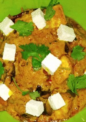 শাহী বেগুন পনির (sahi begun paneer recipe in Bengali) রেসিপির প্রধান ছবি