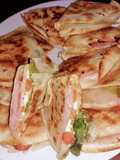 Fajitas de Jamón, Queso y Tomate