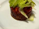 Tartare al coltello marinata in salsa gochujang