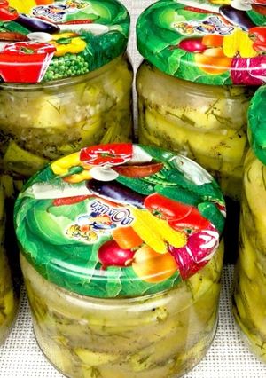 Фото Кабачки с горчицей и чесноком. Невероятная закуска на зиму | Zucchini with mustard and garlic.