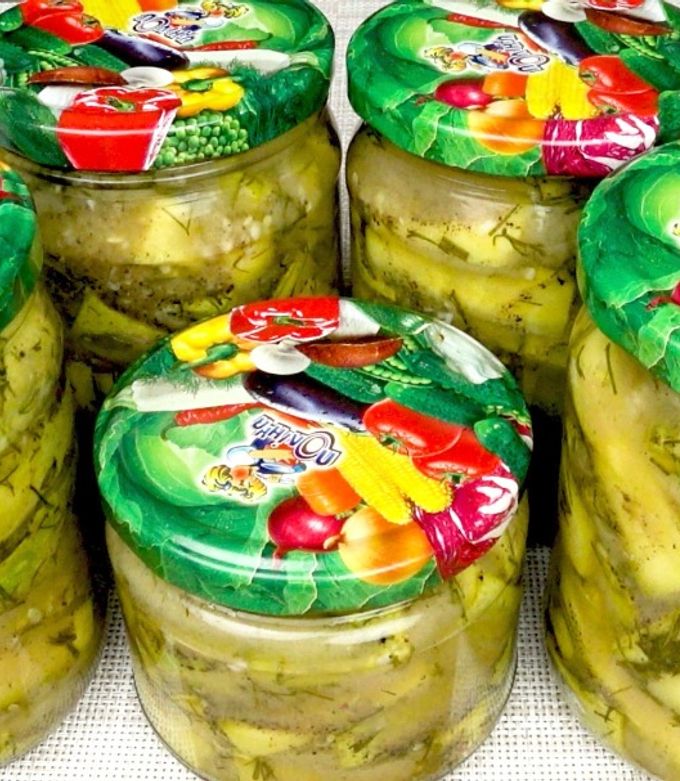 Фото Кабачки с горчицей и чесноком. Невероятная закуска на зиму | Zucchini with mustard and garlic.