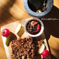 A picture of Oyster Mushrooms Satay.