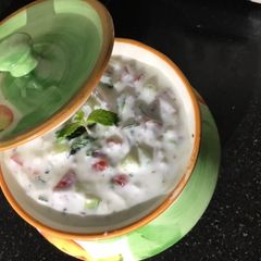 A picture of Vegetable raita.