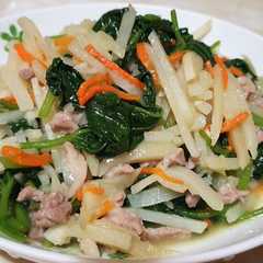 馬鈴薯炒地瓜葉 ⭐ 家常料理-レシピのメイン写真