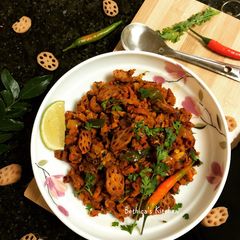 A picture of Lotus Stem Stir Fry.