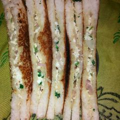 Paneer bhurji grilled sandwich A picture of Paneer bhurji grilled sandwich.