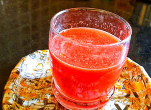 A picture of Summer special simple watermelon juice.